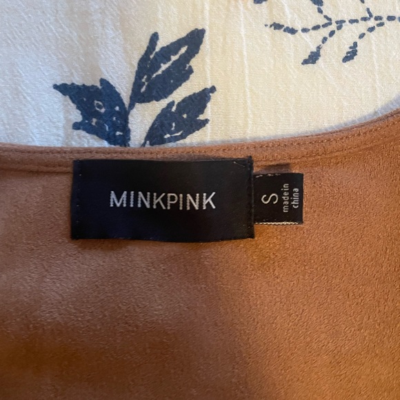 Minkpink truth potion faux suede bell sleeve mini dress size S - Picture 3 of 4